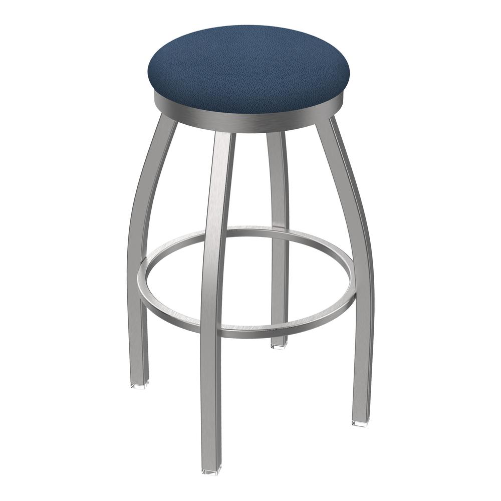 802 Misha Stainless Steel 30" Swivel Bar Stool with Rein Bay Seat. Picture 1