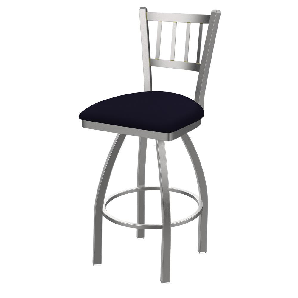 810 Contessa Stainless Steel 30" Swivel Bar Stool with Canter Twilight Seat. Picture 1