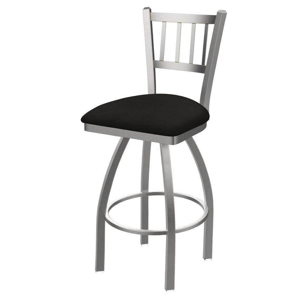810 Contessa Stainless Steel 30" Swivel Bar Stool with Canter Espresso Seat. Picture 1