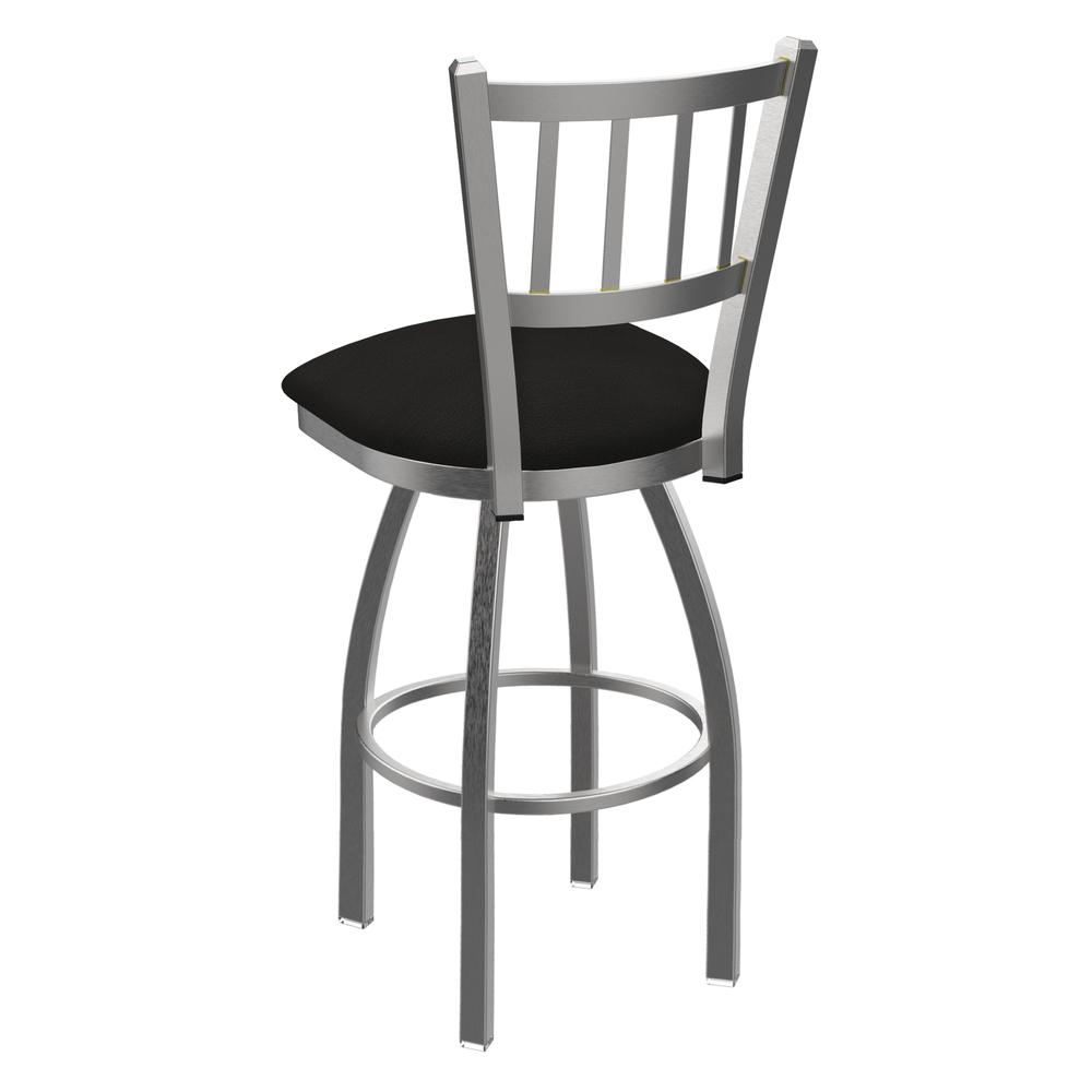 810 Contessa Stainless Steel 30" Swivel Bar Stool with Canter Espresso Seat. Picture 2