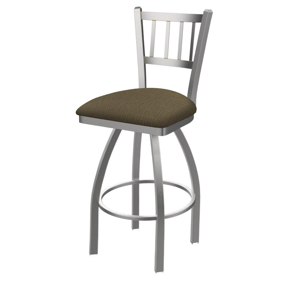 810 Contessa Stainless Steel 30" Swivel Bar Stool with Graph Cork Seat. Picture 1