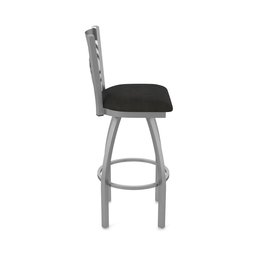 820 Catalina Stainless Steel 30" Swivel Bar Stool with Canter Espresso Seat. Picture 4