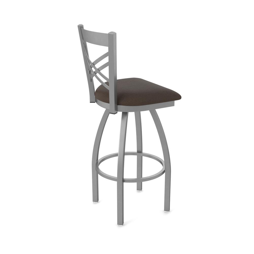 820 Catalina Stainless Steel 30" Swivel Bar Stool with Rein Coffee Seat. Picture 2