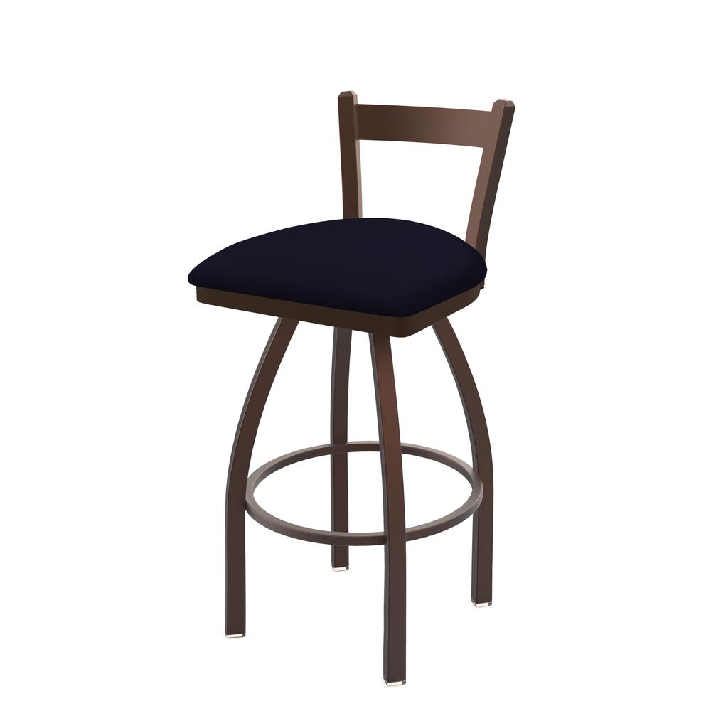 821 Catalina 30" Low Back Swivel Bar Stool with Bronze Finish and Canter Twilight Seat. Picture 1
