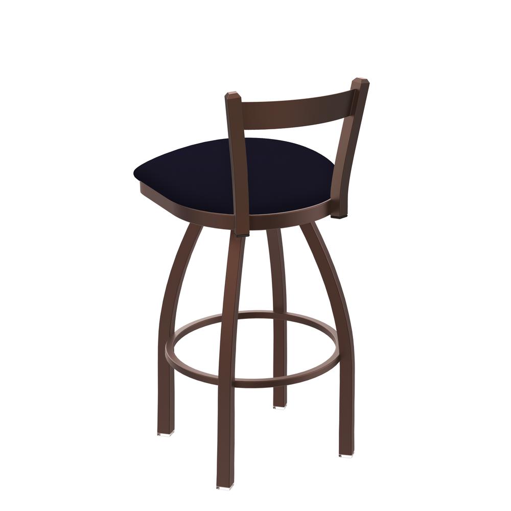821 Catalina 30" Low Back Swivel Bar Stool with Bronze Finish and Canter Twilight Seat. Picture 3