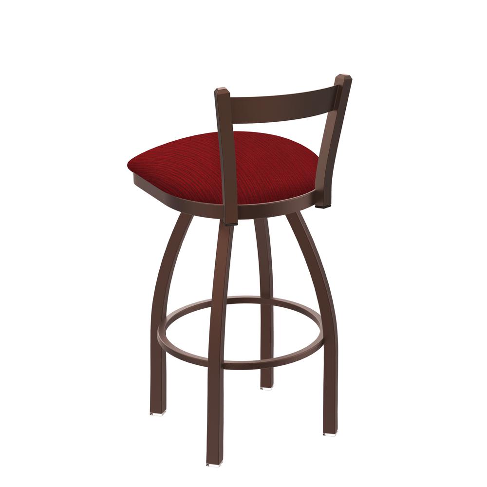 821 Catalina 30" Low Back Swivel Bar Stool with Bronze Finish and Graph Ruby Seat. Picture 3