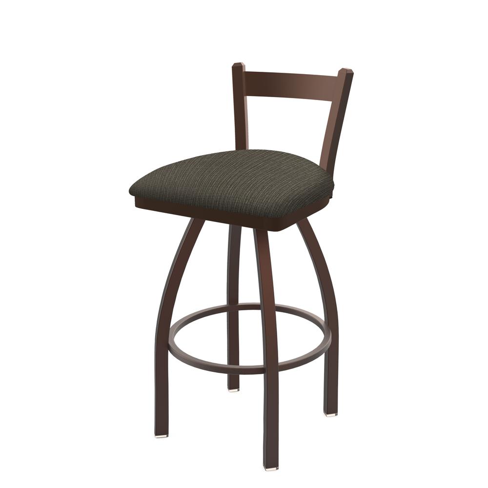 821 Catalina 30" Low Back Swivel Bar Stool with Bronze Finish and Graph Chalice Seat. Picture 1