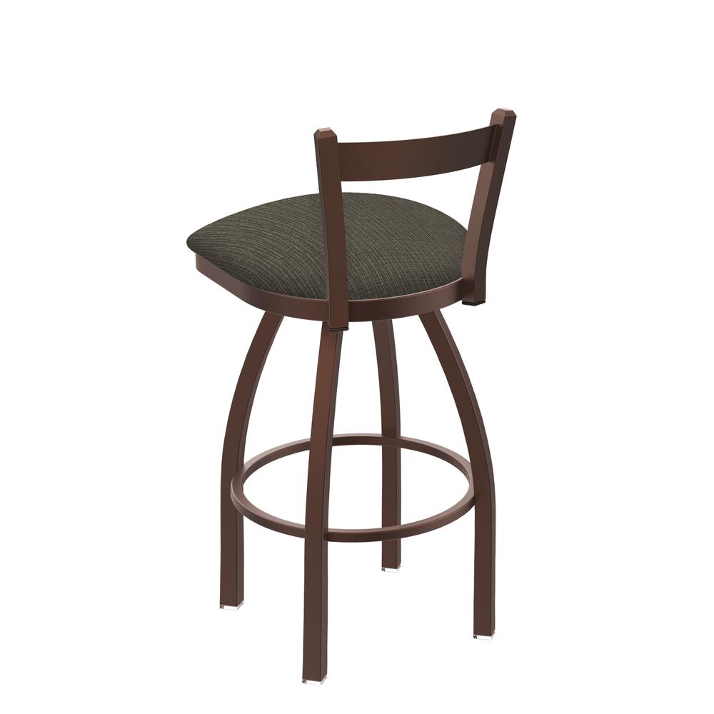 821 Catalina 30" Low Back Swivel Bar Stool with Bronze Finish and Graph Chalice Seat. Picture 3