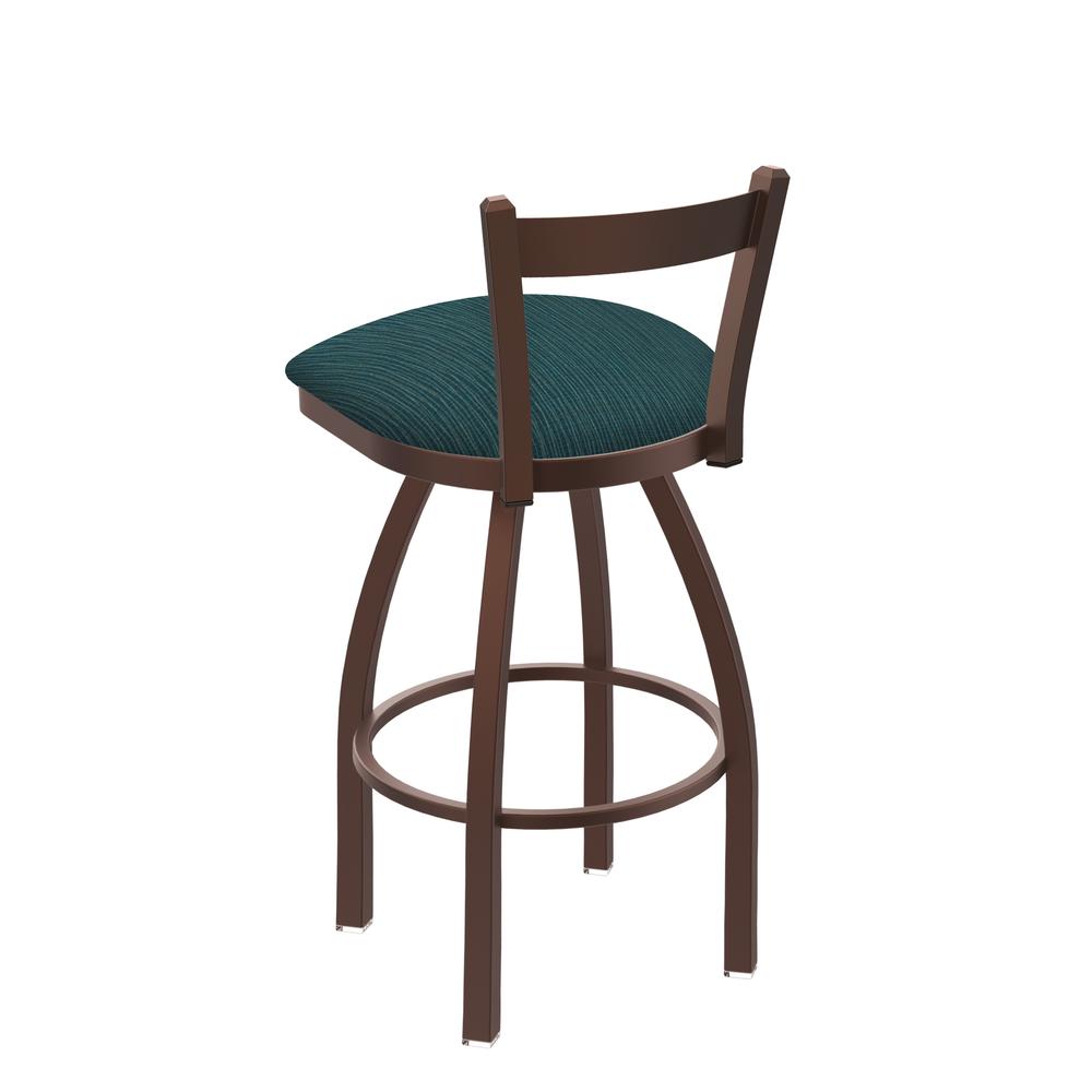821 Catalina 30" Low Back Swivel Bar Stool with Bronze Finish and Graph Tidal Seat. Picture 3