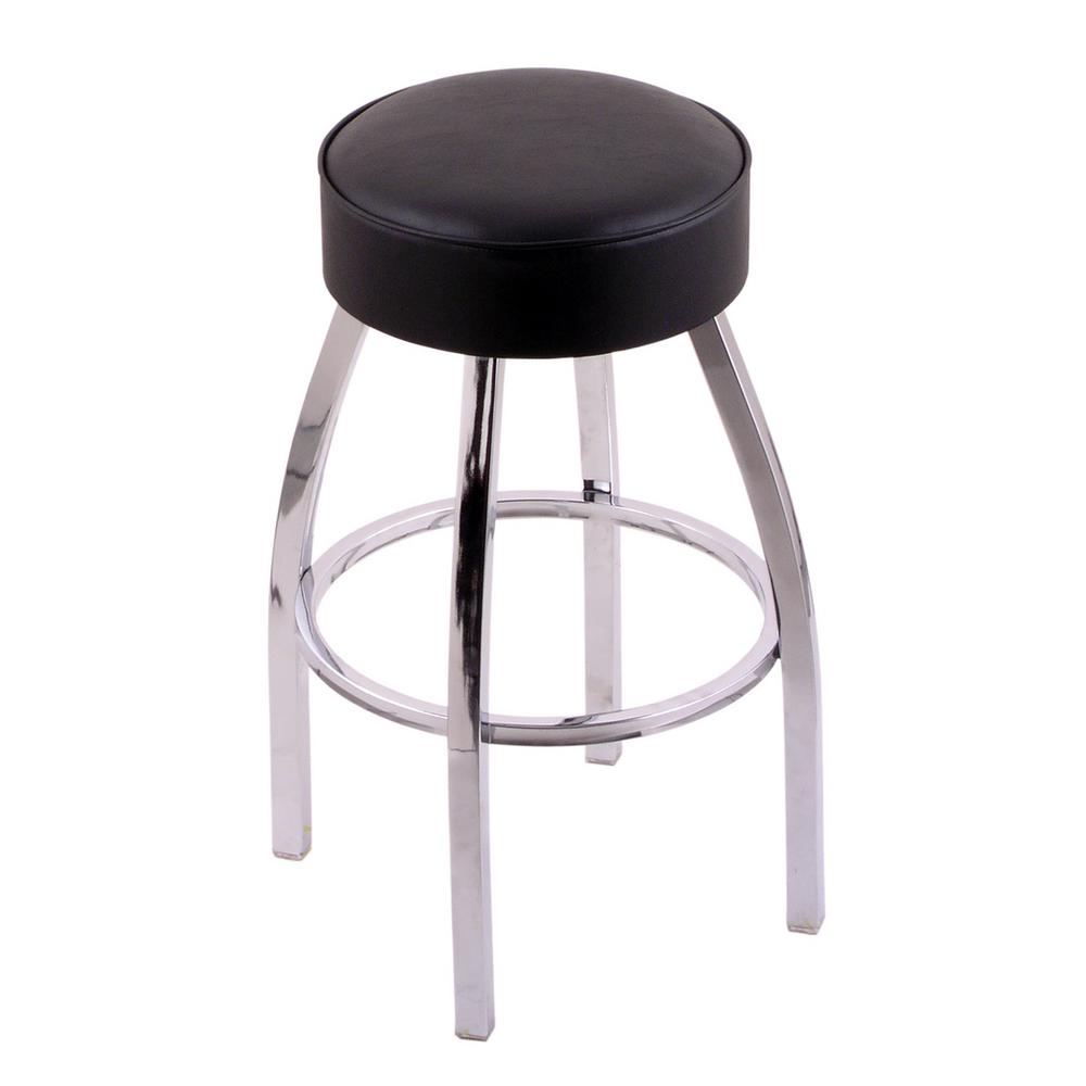 C8C1 Classic Series 30" Bar Stool with Chrome Finish, Black Vinyl Seat, and 360 swivel. The main picture.