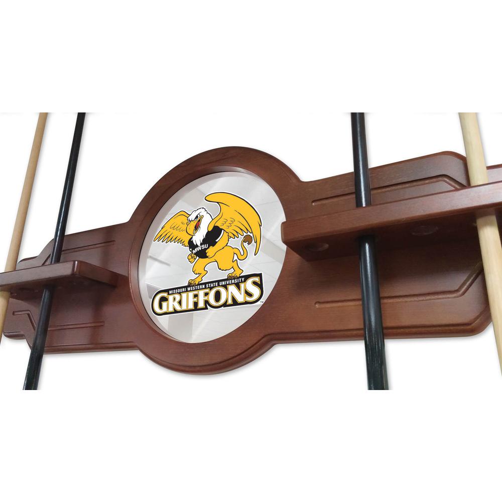 Missouri Western State Cue Rack in Chardonnay Finish. Picture 3