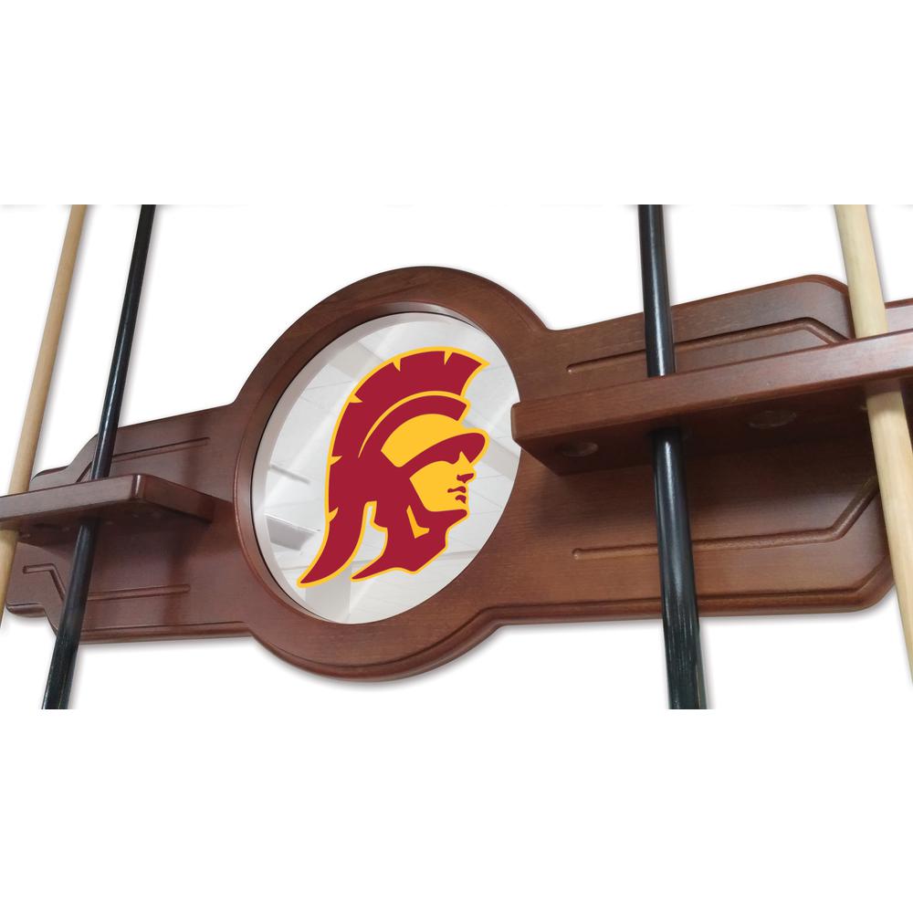 USC Trojans Cue Rack in Chardonnay Finish. Picture 3