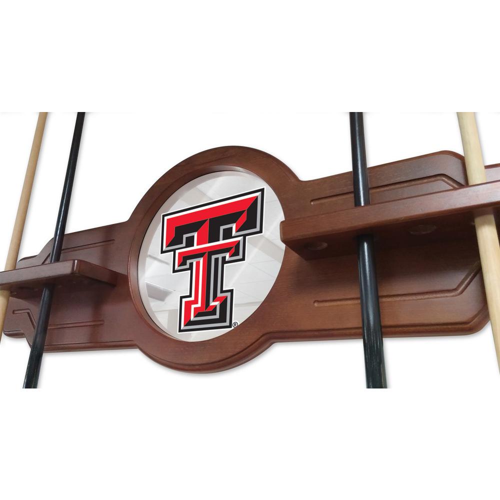 Texas Tech Cue Rack in Chardonnay Finish. Picture 3