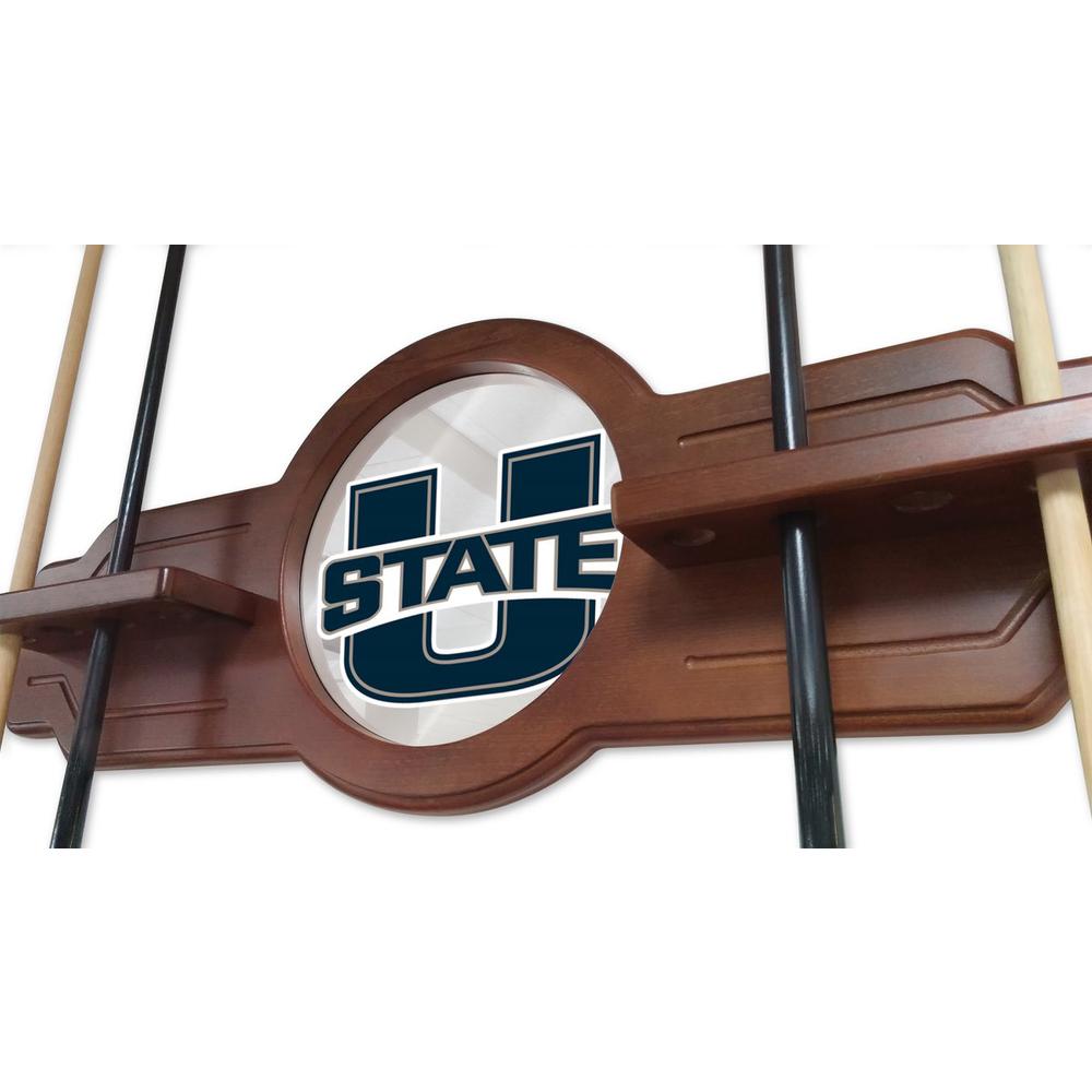Utah State Cue Rack in Chardonnay Finish. Picture 3