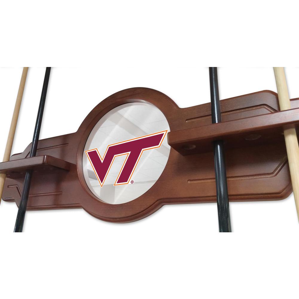 Virginia Tech Cue Rack in Chardonnay Finish. Picture 3