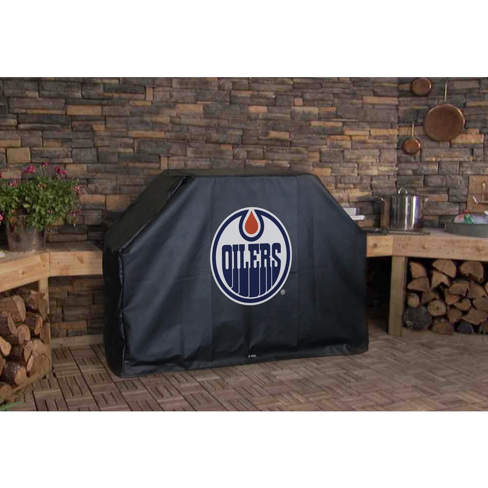 72" Edmonton Oilers Grill Cover by Covers by HBS. Picture 3