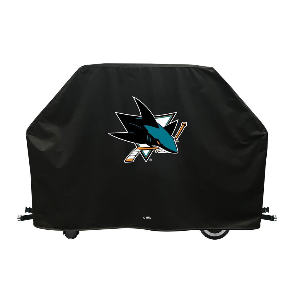 72" San Jose Sharks Grill Cover by Covers by HBS. Picture 1