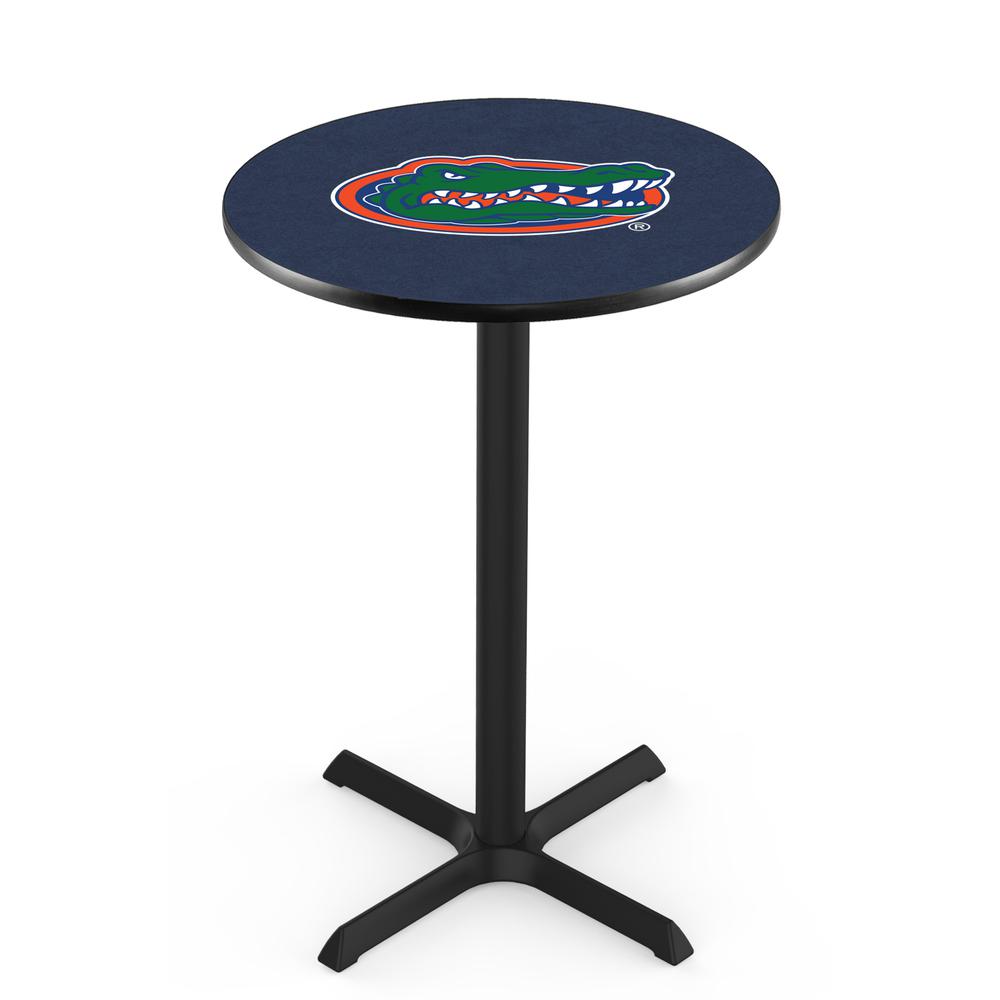 L211 University of Florida 36' Tall - 36' Top Pub Table w/ Black Wrinkle Finish. Picture 1