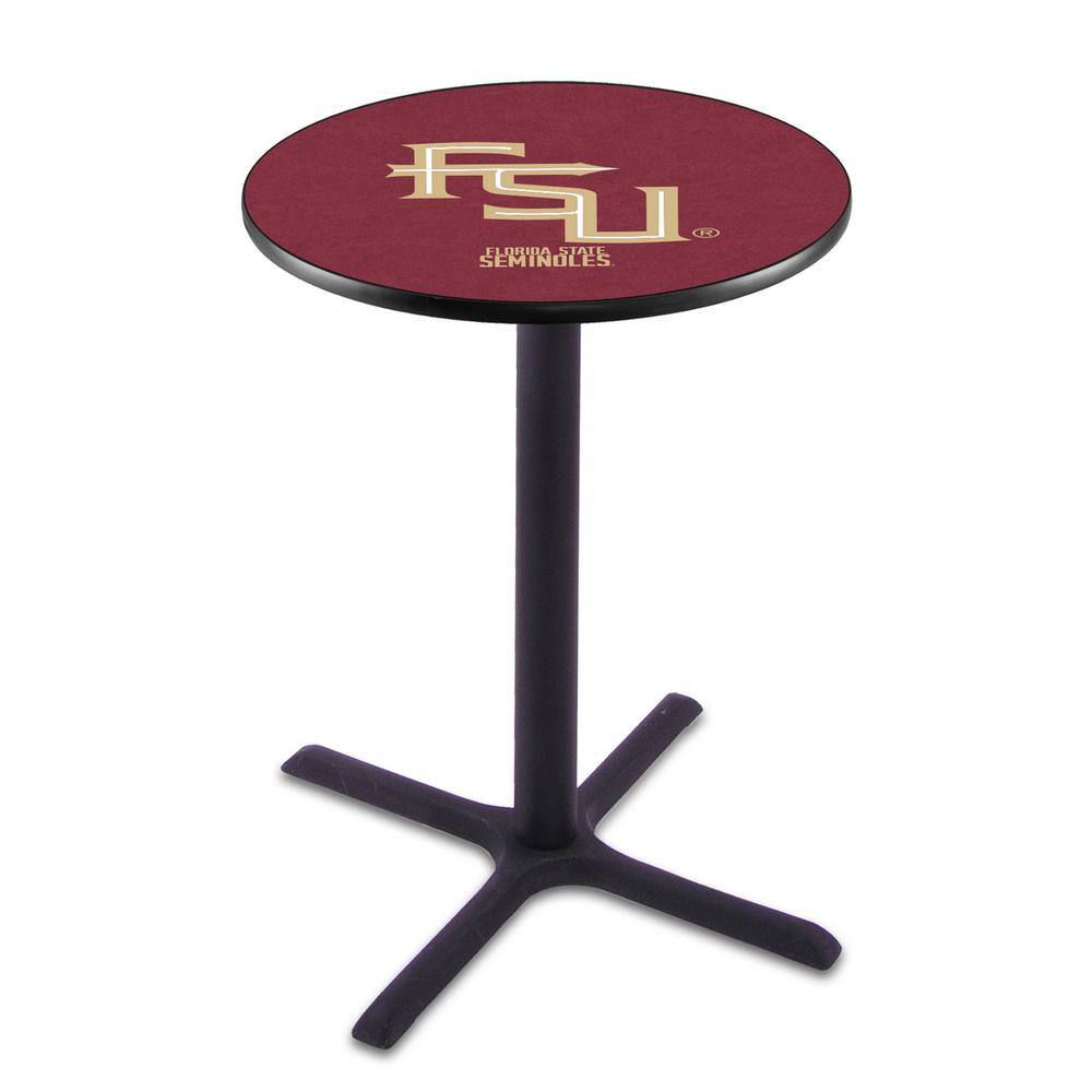 L211 Florida State (Script) 36' Tall - 36' Top Pub Table w/ Black Wrinkle Finish. Picture 1