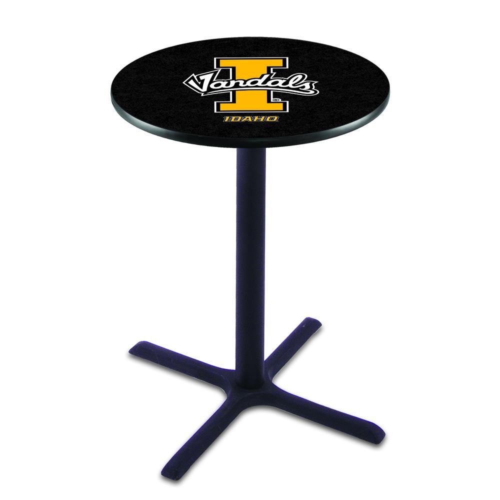 L211 University of Idaho 36' Tall - 36' Top Pub Table w/ Black Wrinkle Finish. Picture 1