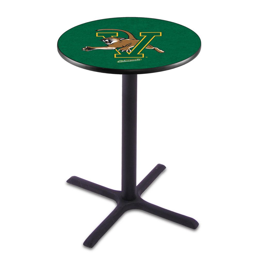 L211 University of Vermont 36' Tall - 36' Top Pub Table w/ Black Wrinkle Finish. Picture 1
