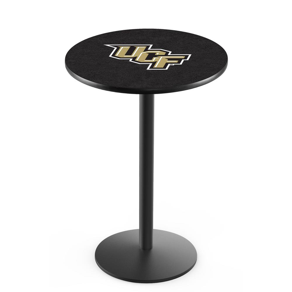 L214 University of Central Florida 36' Tall - 36' Top Pub Table w/ Black Wrinkle Finish. Picture 1