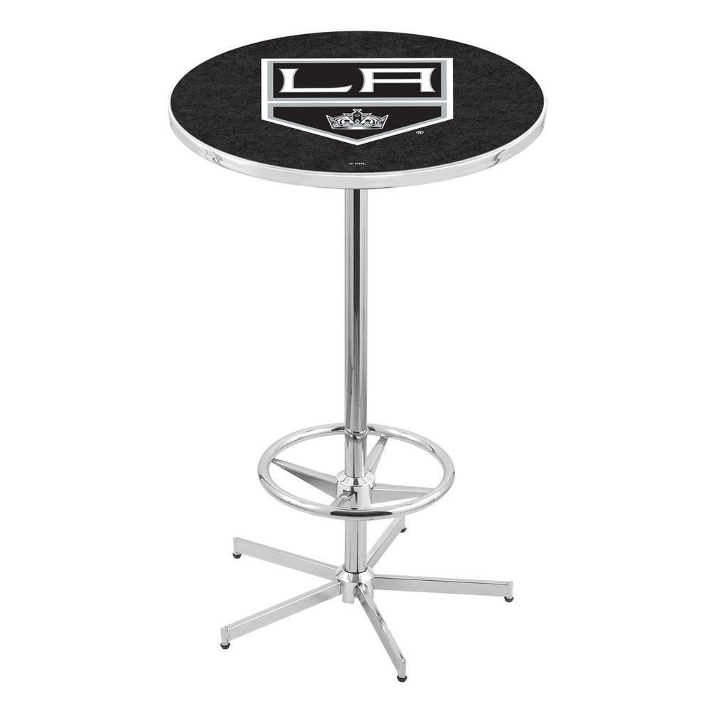 L216 Los Angeles Kings 42" Tall - 36" Top Pub Table with Chrome Finish (6216). Picture 1