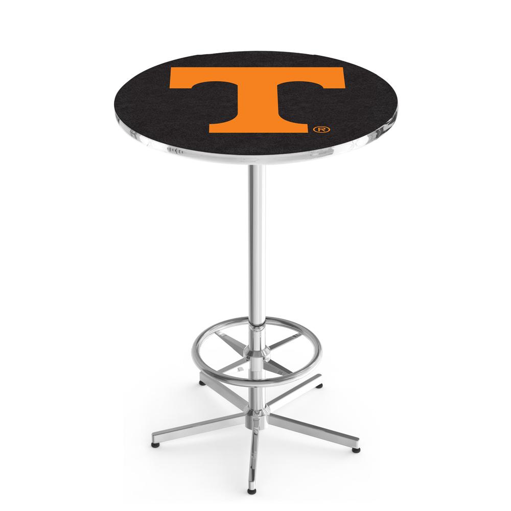 L216 University of Tennessee 42' Tall - 36' Top Pub Table w/ Chrome Finish. Picture 1