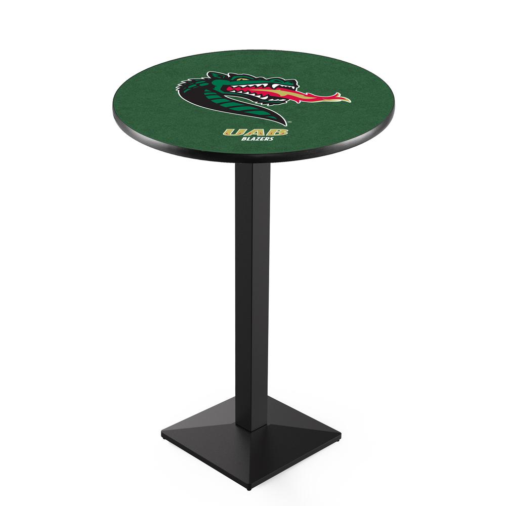 L217 University of Alabama at Birmingham 42' Tall - 36' Top Pub Table w/ Black Wrinkle Finish. Picture 1