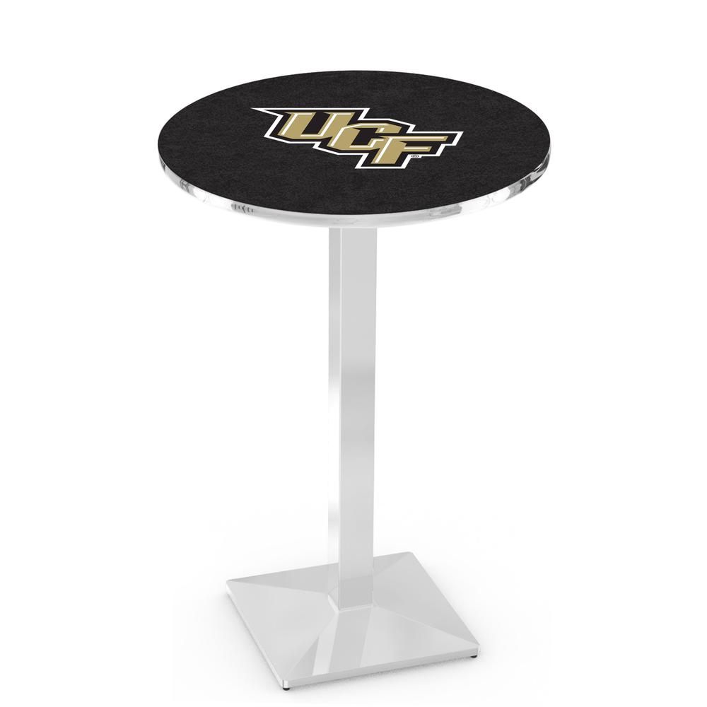 L217 University of Central Florida 36' Tall - 36' Top Pub Table w/ Chrome Finish. Picture 1