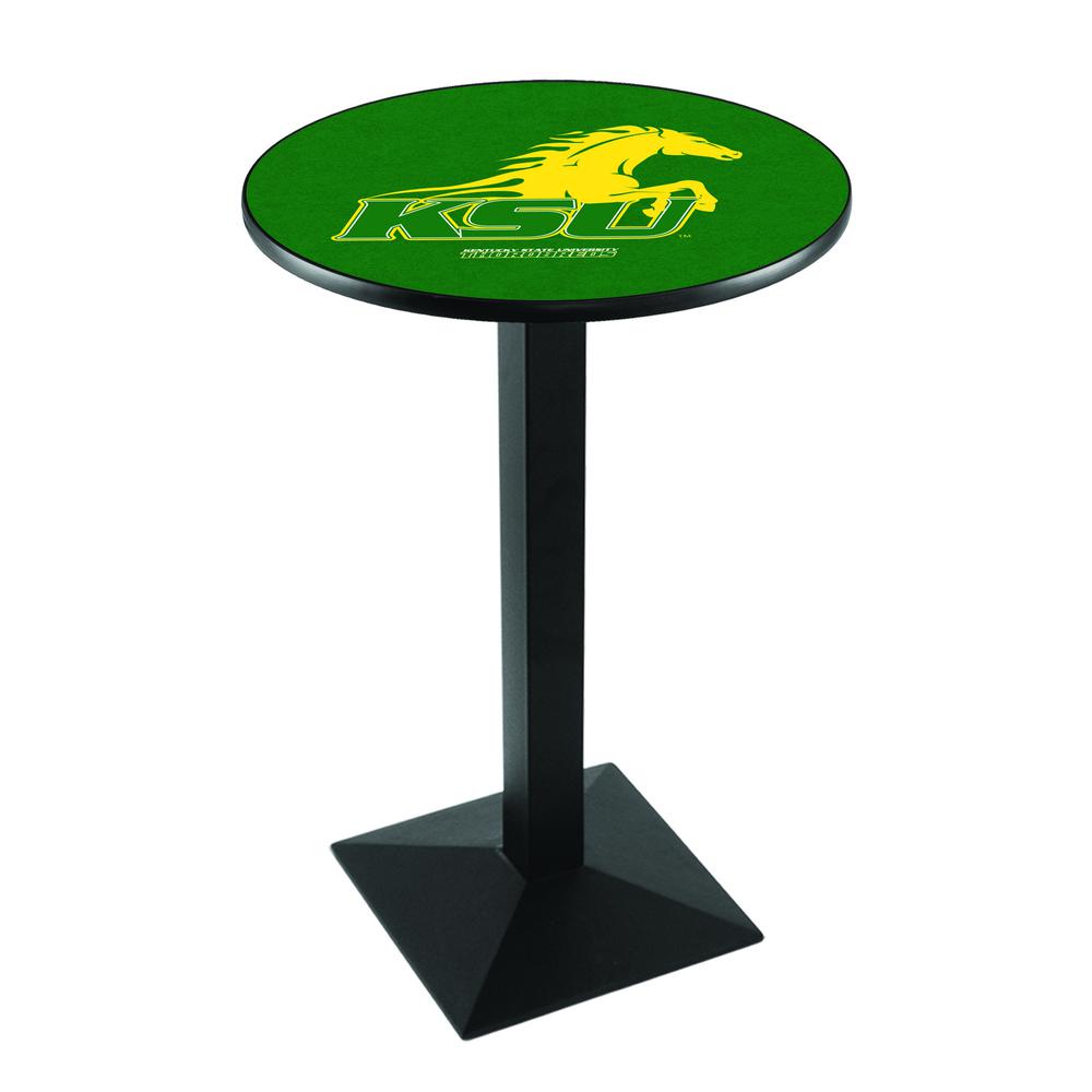 L217 Kentucky State University 36" Tall - 36" Top Pub Table with Black Wrinkle Finish. Picture 1