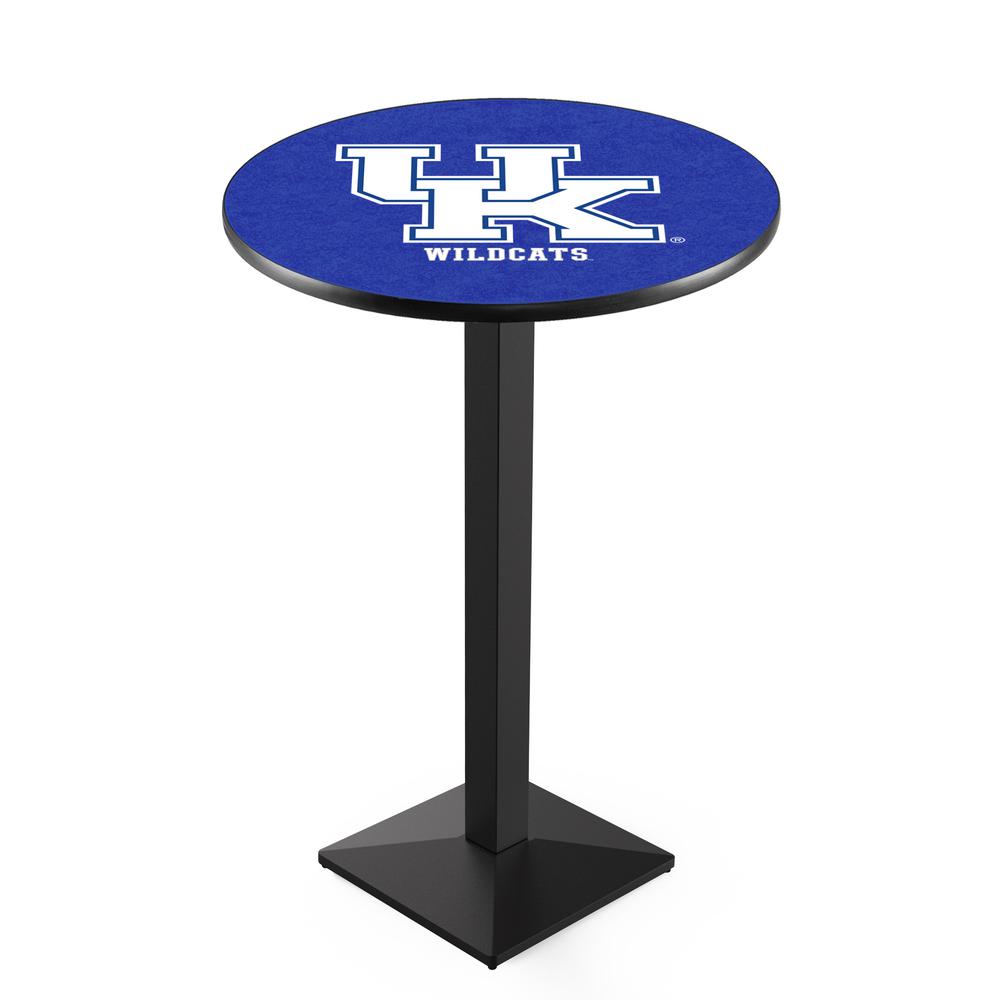 L217 University of Kentucky (UK)  36' Tall - 36' Top Pub Table w/ Black Wrinkle Finish. Picture 1