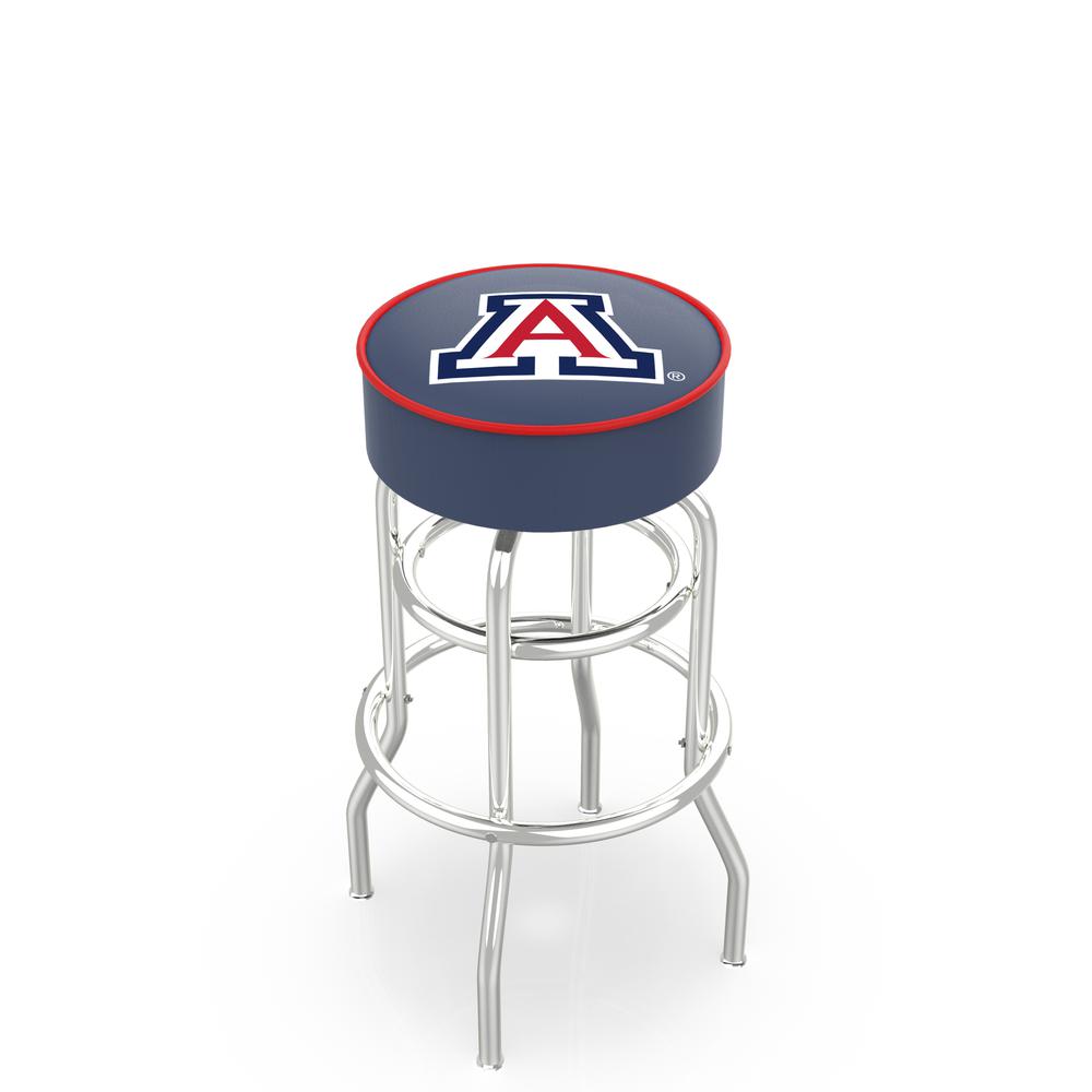 30" L7C1 - 4" Arizona Cushion Seat with Double-Ring Chrome Base Swivel Bar Stool by Holland Bar Stool Company. The main picture.