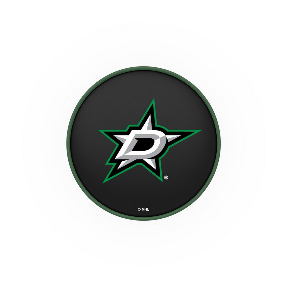 30" L7C1 - 4" Dallas Stars Cushion Seat with Double-Ring Chrome Base Swivel Bar Stool by Holland Bar Stool Company. Picture 2