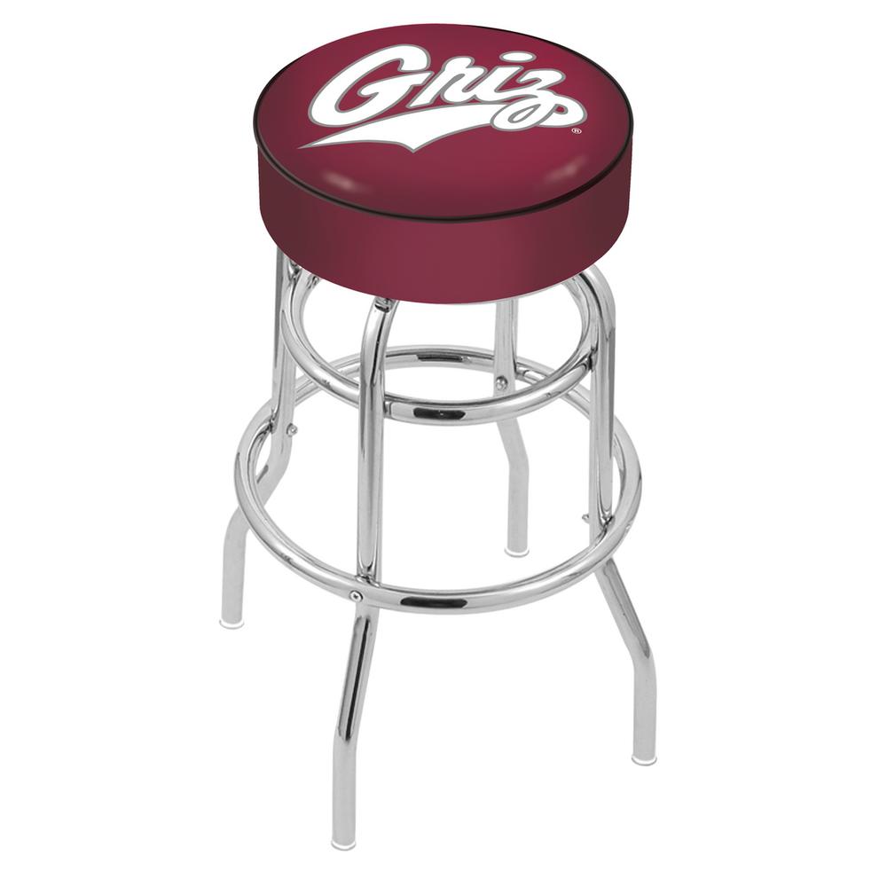30" L7C1 - 4" Montana Cushion Seat with Double-Ring Chrome Base Swivel Bar Stool by Holland Bar Stool Company. Picture 1