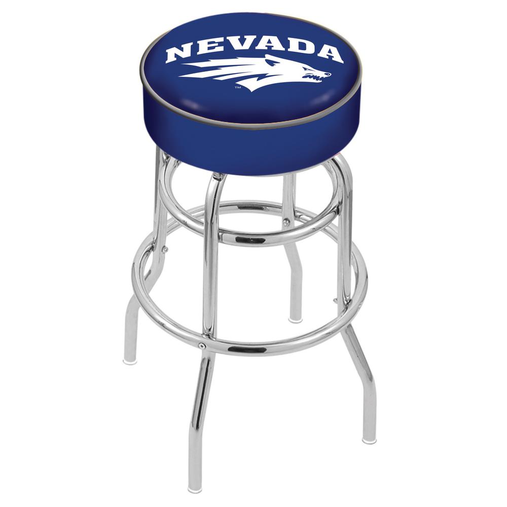 30" L7C1 - 4" Nevada Cushion Seat with Double-Ring Chrome Base Swivel Bar Stool by Holland Bar Stool Company. Picture 1