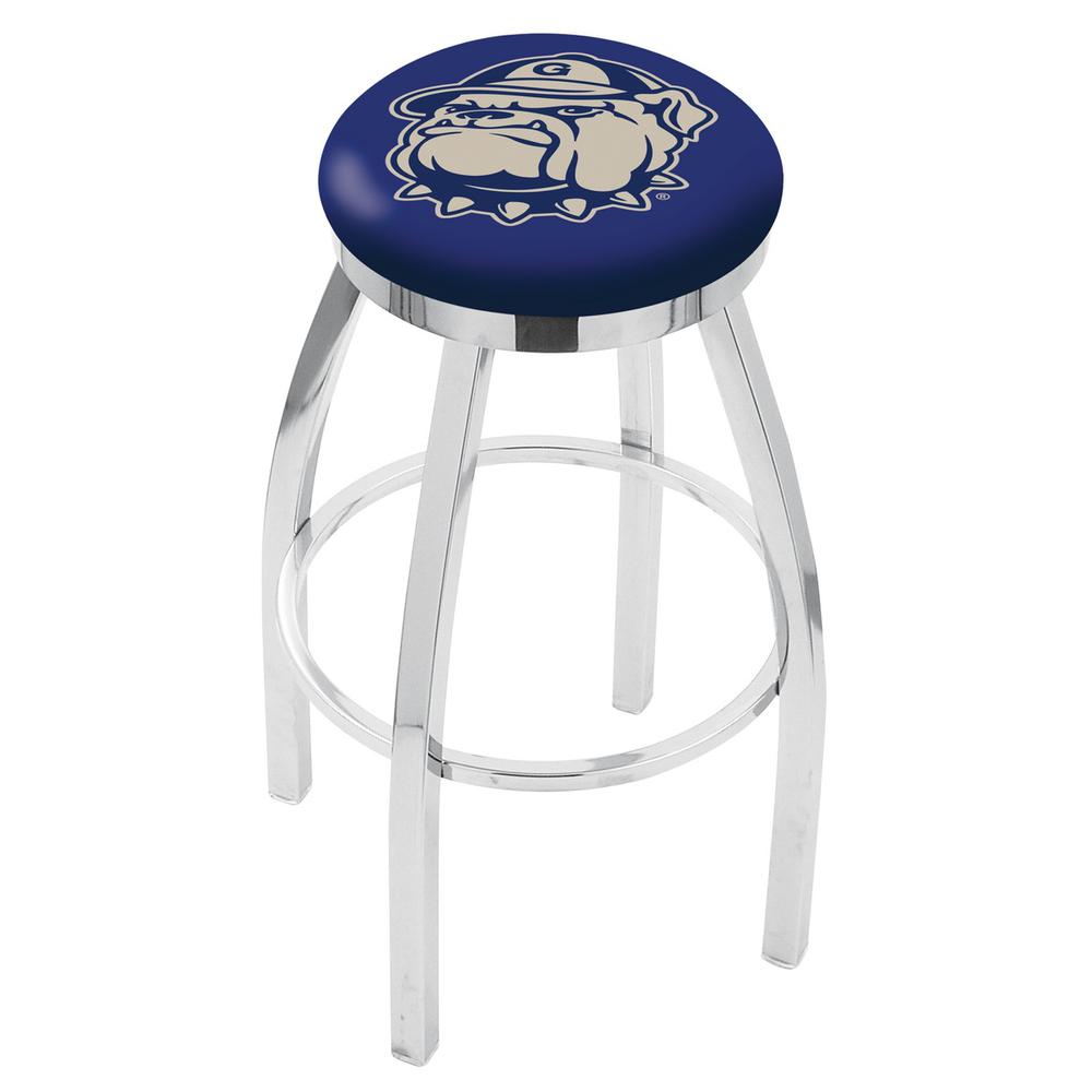 30" L8C2C - Chrome Georgetown Swivel Bar Stool with Accent Ring by Holland Bar Stool Company. Picture 1