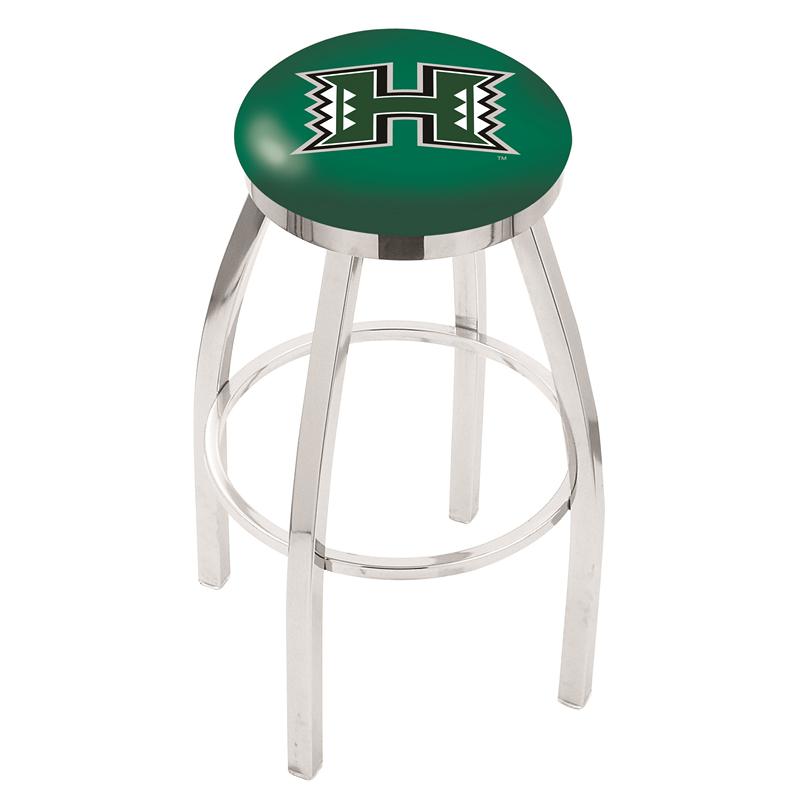 30" L8C2C - Chrome Hawaii Swivel Bar Stool with Accent Ring by Holland Bar Stool Company. Picture 1