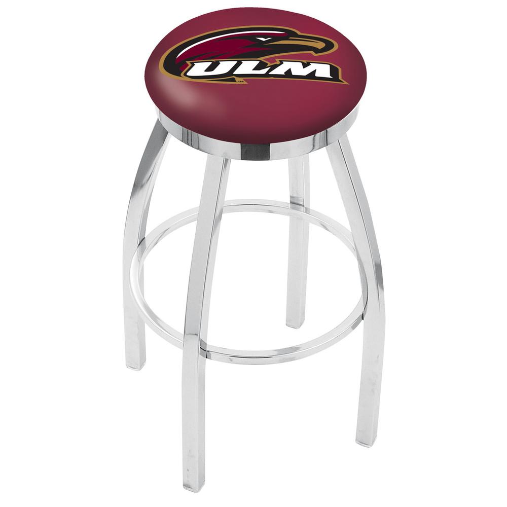 30" L8C2C - Chrome Louisiana-Monroe Swivel Bar Stool with Accent Ring by Holland Bar Stool Company. Picture 1