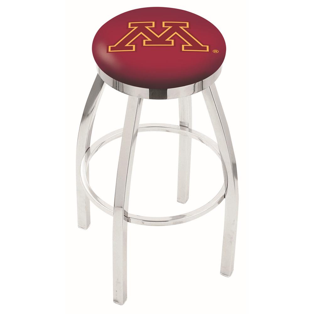 30" L8C2C - Chrome Minnesota Swivel Bar Stool with Accent Ring by Holland Bar Stool Company. Picture 1