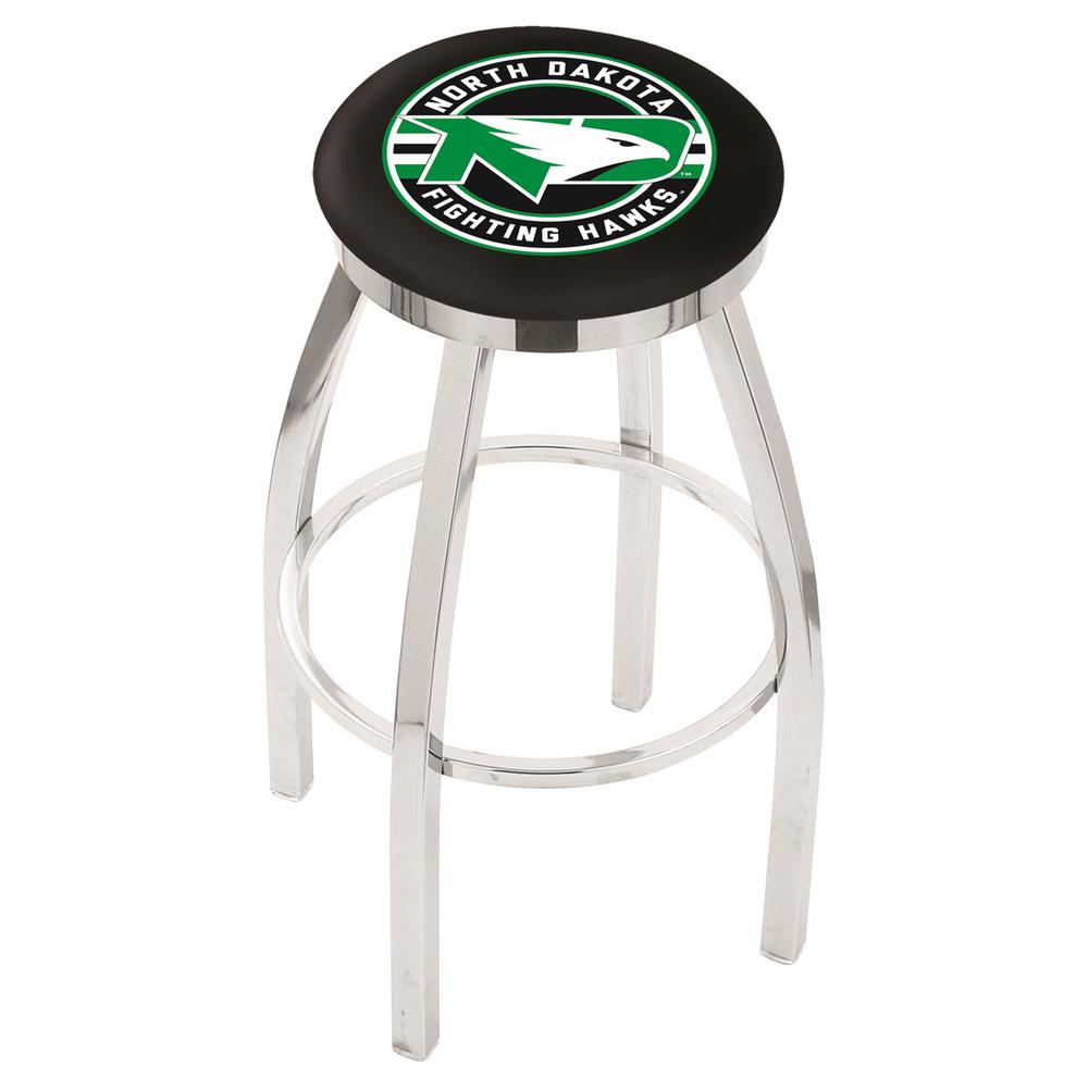 30" L8C2C - Chrome North Dakota Swivel Bar Stool with Accent Ring by Holland Bar Stool Company. Picture 1