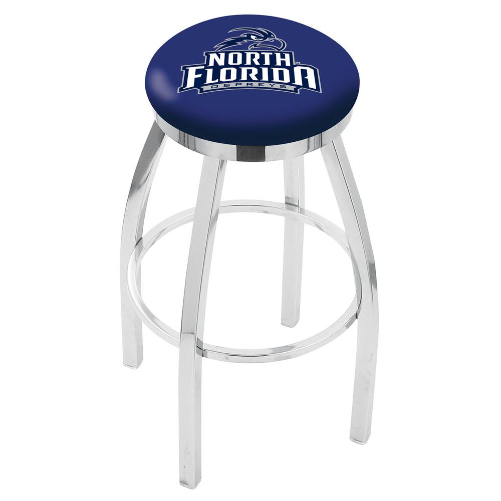 30" L8C2C - Chrome North Florida Swivel Bar Stool with Accent Ring by Holland Bar Stool Company. Picture 1