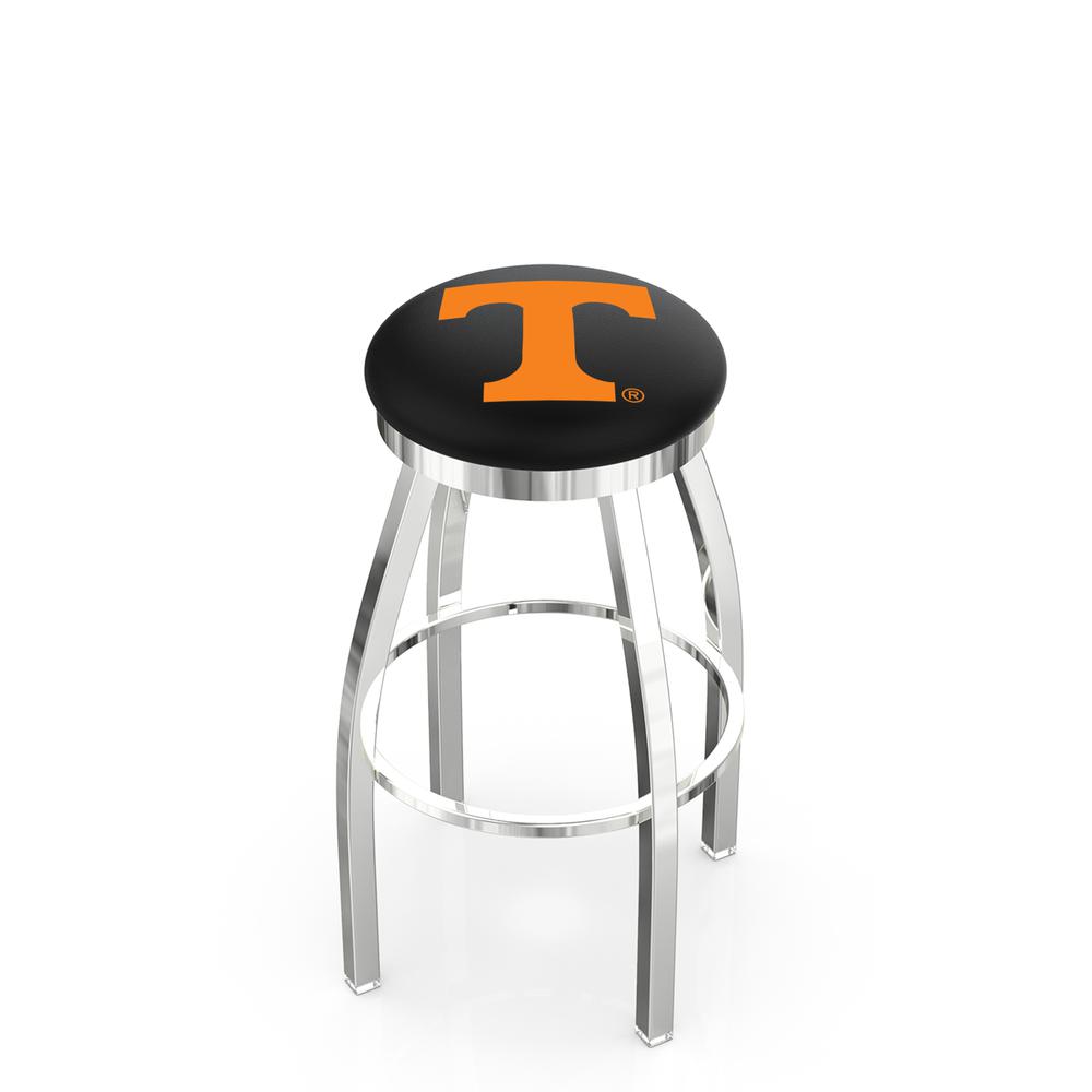 30" L8C2C - Chrome Tennessee Swivel Bar Stool with Accent Ring by Holland Bar Stool Company. Picture 1