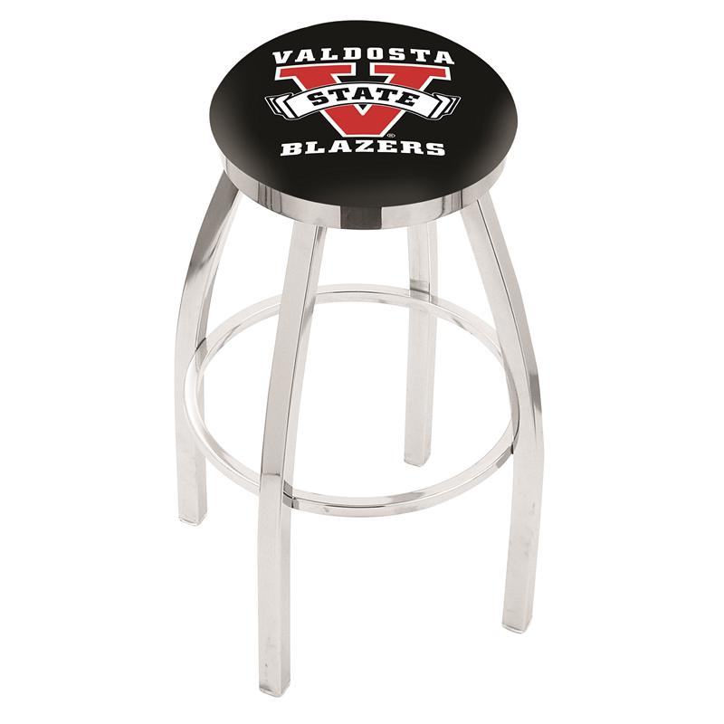 30" L8C2C - Chrome Valdosta State Swivel Bar Stool with Accent Ring by Holland Bar Stool Company. Picture 1