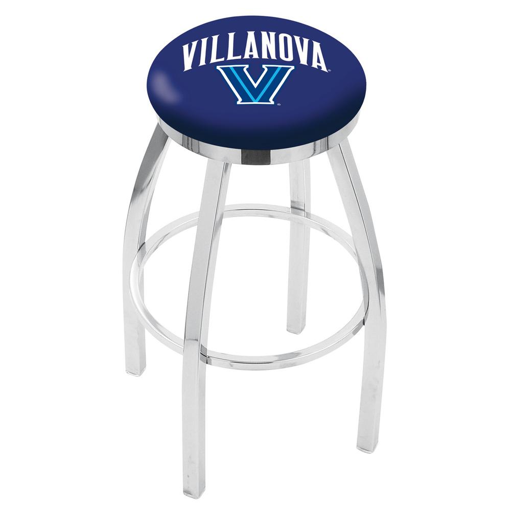 30" L8C2C - Chrome Villanova Swivel Bar Stool with Accent Ring by Holland Bar Stool Company. Picture 1