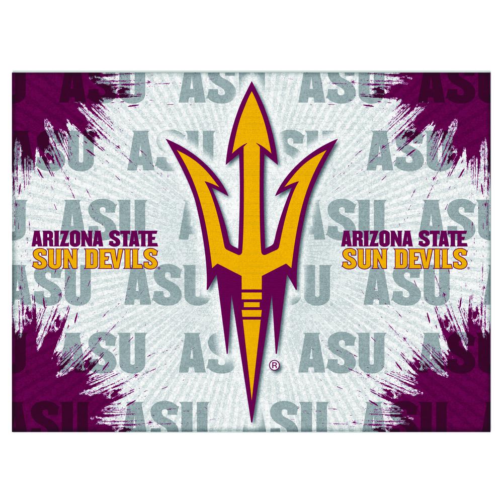 Arizona State 24" x 32" Officially Licensed Logo Canvas with Pitchfork logo. Picture 1
