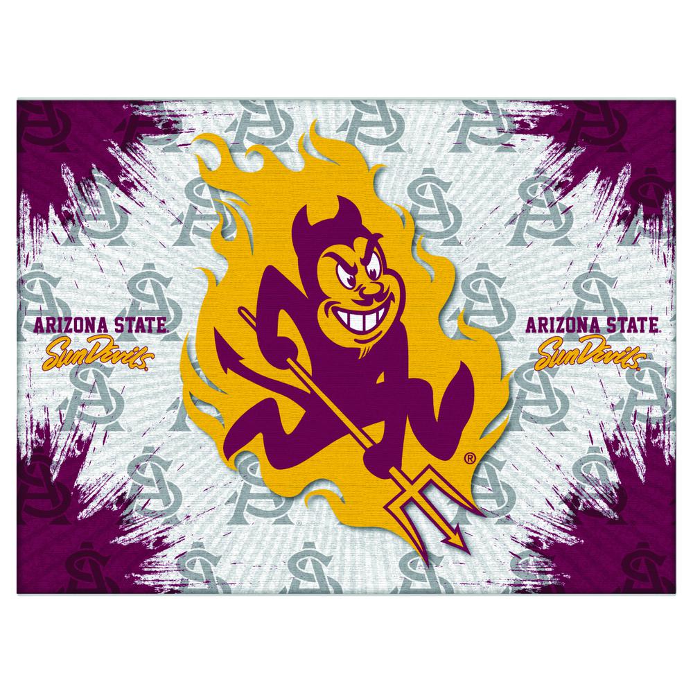 Arizona State 24" x 32" Officially Licensed Logo Canvas with Sparky logo. Picture 1