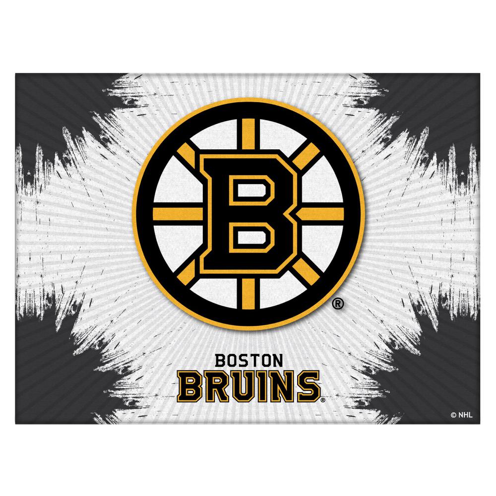 Boston Bruins 24" x 32" Officially Licensed Logo Canvas. Picture 1