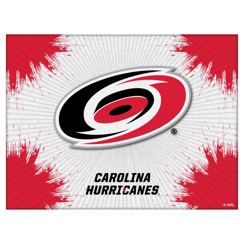Carolina Hurricanes 24" x 32" Officially Licensed Logo Canvas. Picture 1