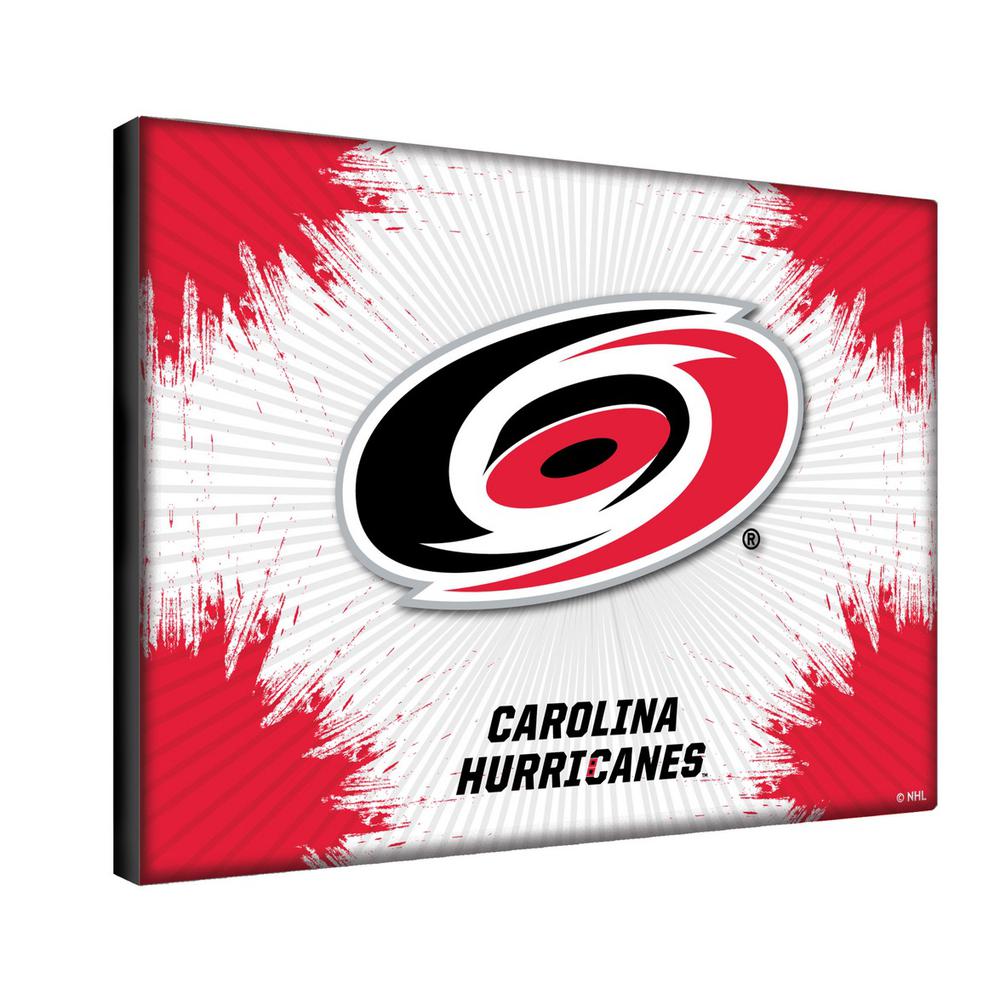 Carolina Hurricanes 24" x 32" Officially Licensed Logo Canvas. Picture 2
